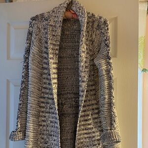 GAP navy and white Women's Cardigan